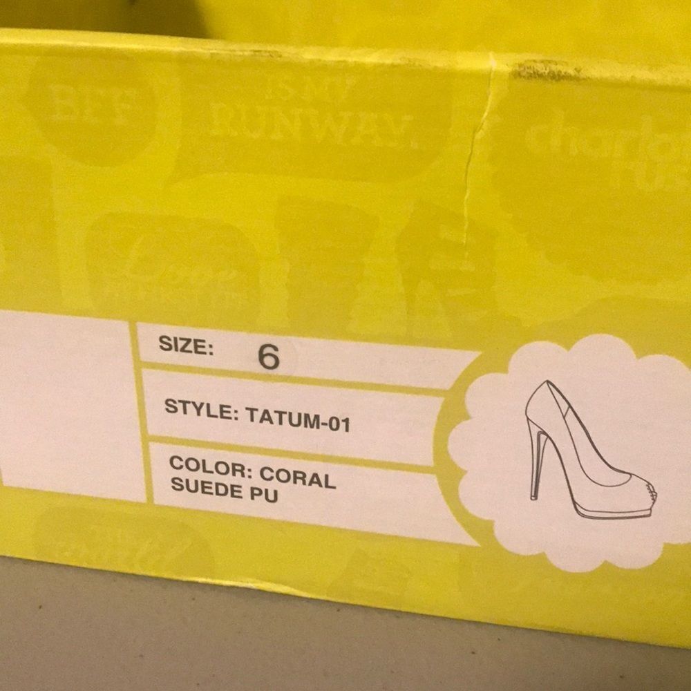 Women’s Charlotte Russe “Tatum” Coral Heels - Picture 5 of 5